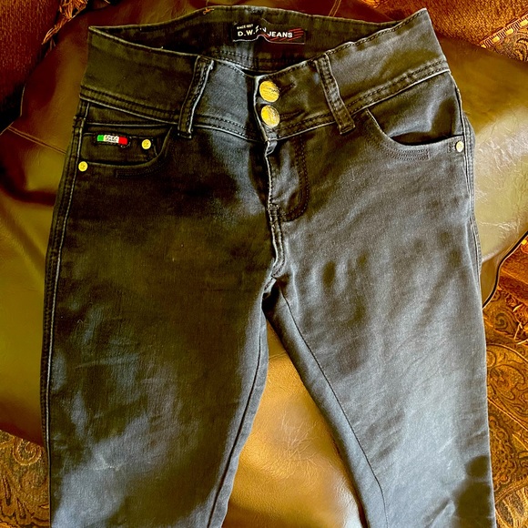 DWZJ Black Stretch Jeans - Picture 2 of 6